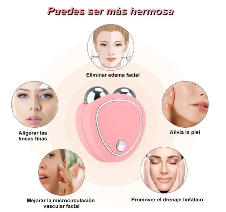 PACK - Un Masajeador facial con microcorriente - Más dos Mascarillas Faciales Humectantes.