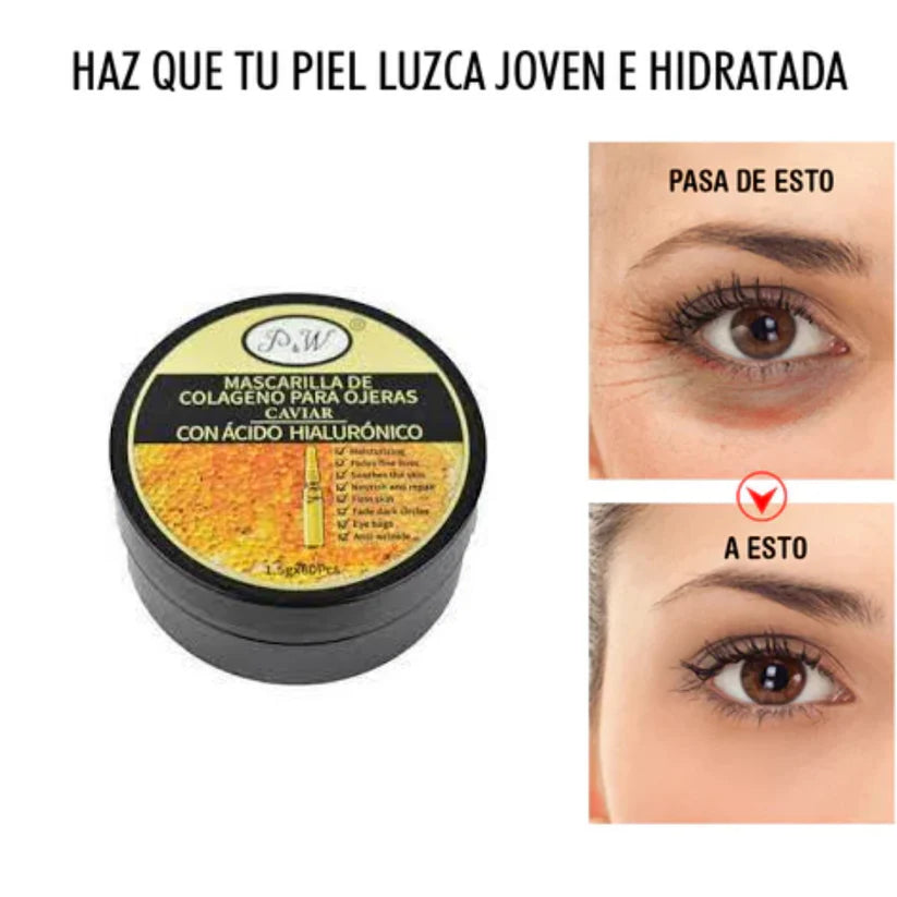 Mascarilla para ojeras y líneas de expresión de Colágeno con Ácido Hialurónico